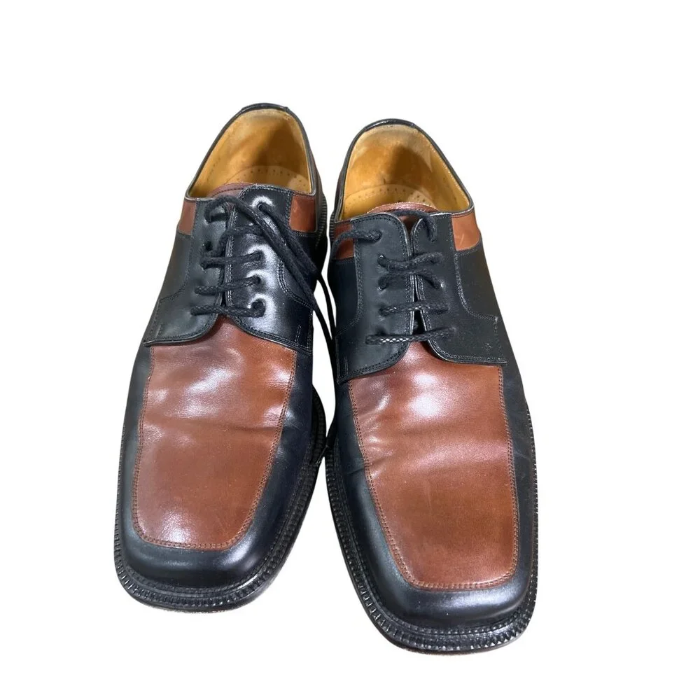 vintage men's dress shoes size 8.5 EE brown/black E.T. Wright‎
